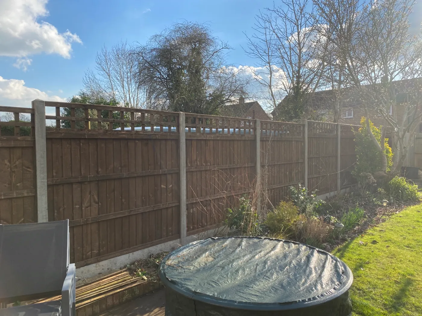 Trellis topped fence panels installed for added privacy in Surrey