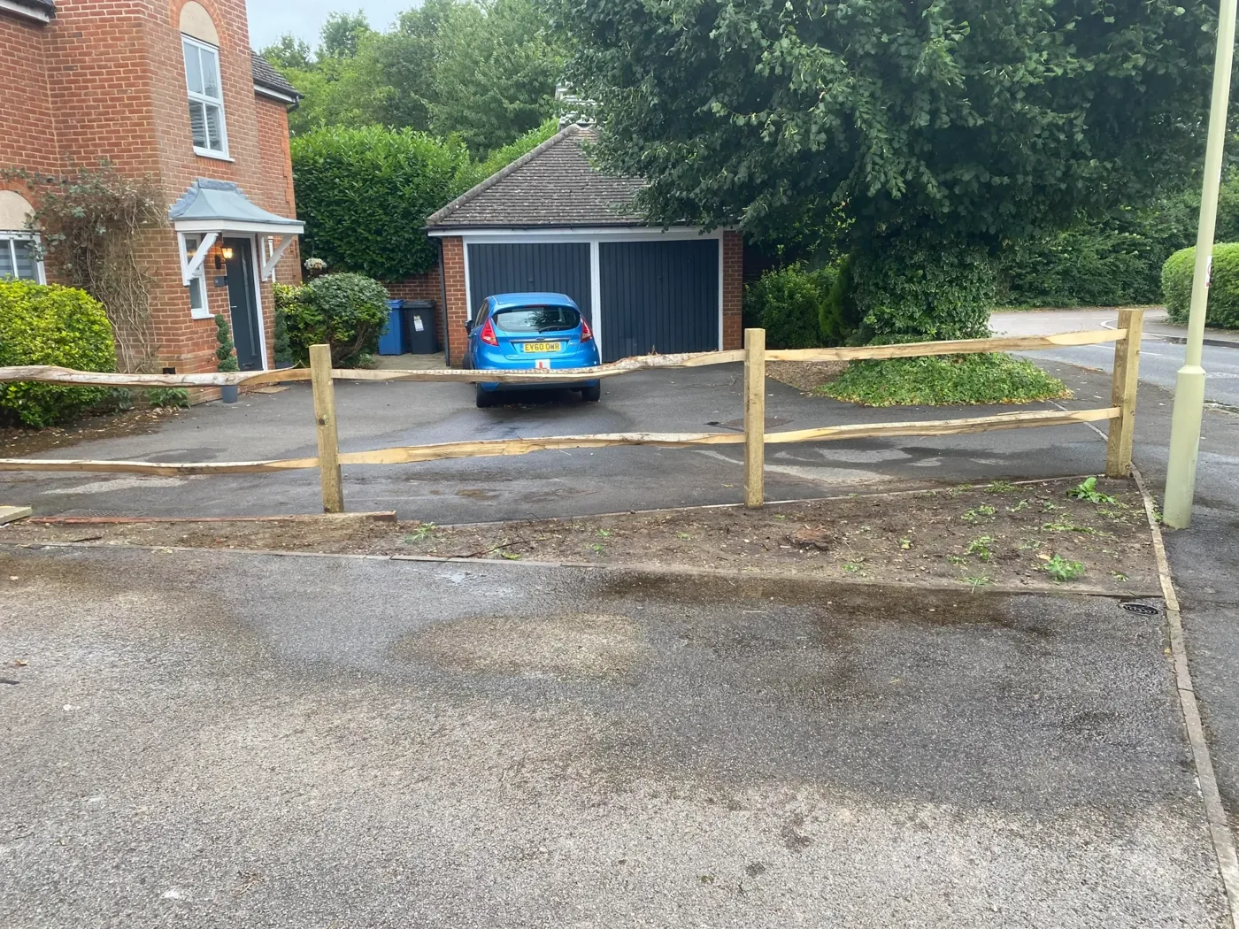 Fence installation project near Cranleigh